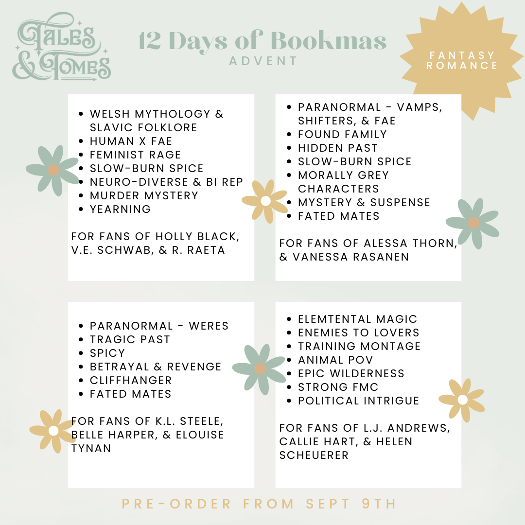 12 Days of Bookmas Advent Calendar - Fantasy Romance