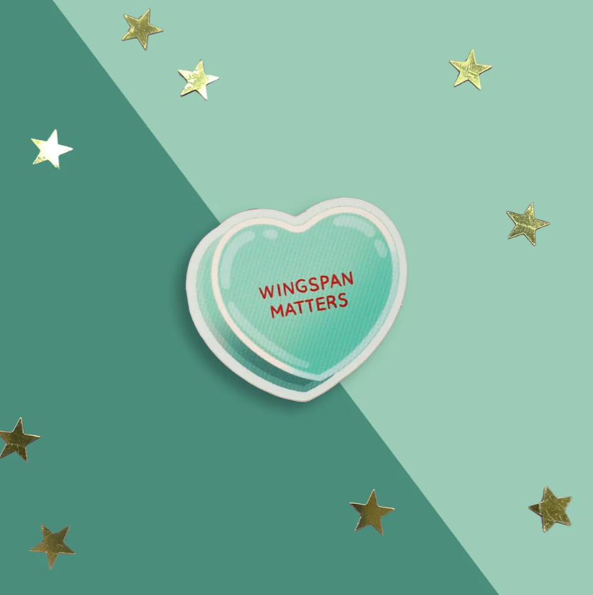 Wingspan Matters Candy Heart Sticker